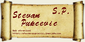 Stevan Pupčević vizit kartica